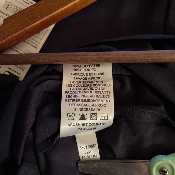 FootJoy Golf Short Sleeve Water Color Trim Blue Shirt size XS NWT - Picture 7 of 7